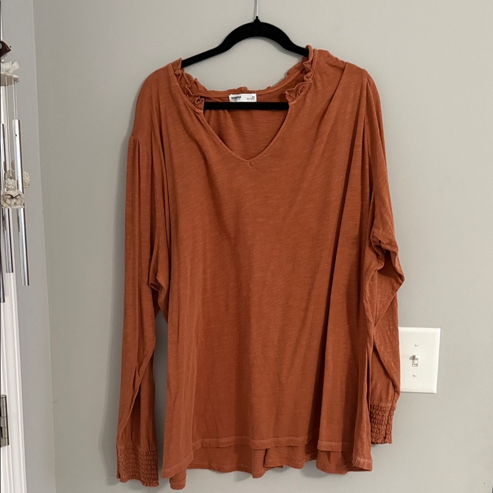 Sonoma Women's Long Sleeve Top - Warm Rust
